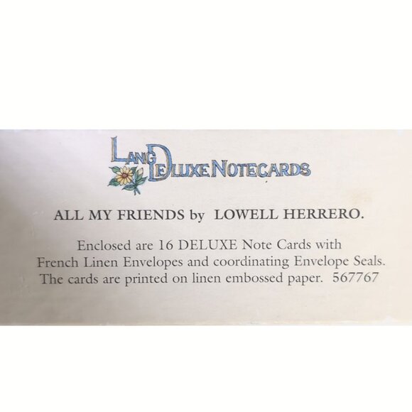 VTG LANG Stationery Note Cards Lowell Herrero Artwork 16 Deluxe Set - Picture 6 of 6